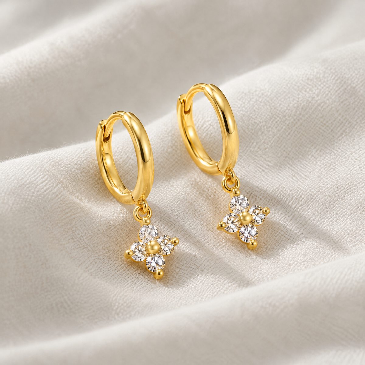 Elodie Clover Charm Earrings