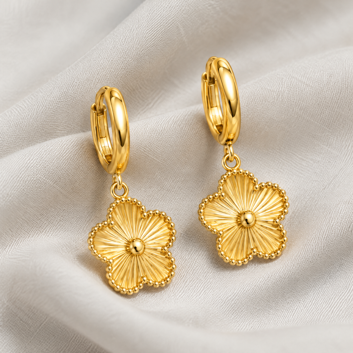Victoria Gold Clover Earrings