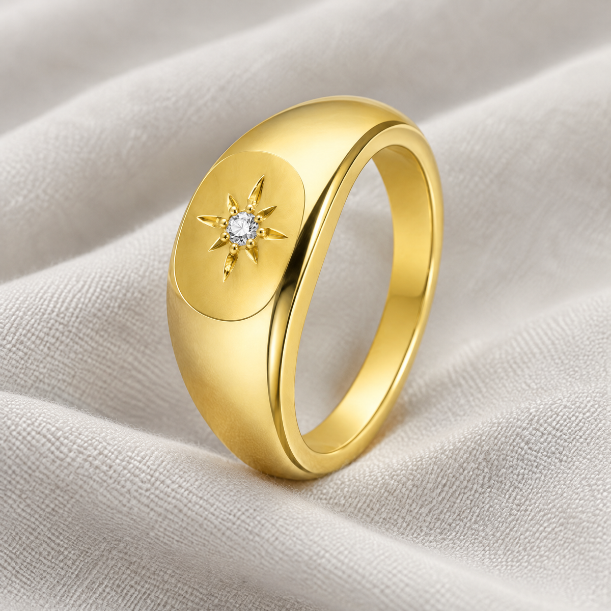 Noelle Starburst Gold Ring