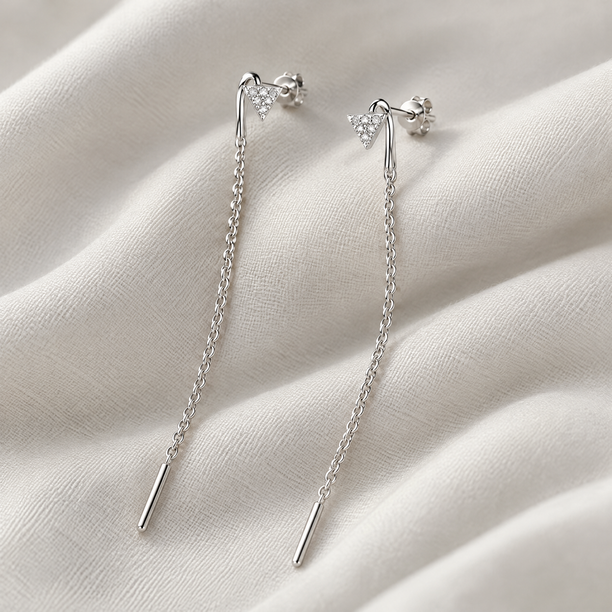 Celeste Silver Drop Earrings