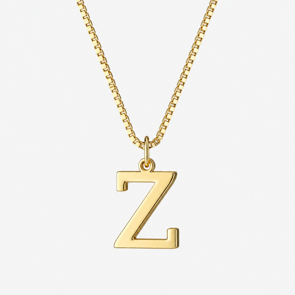 Initial Gold Pendant Necklace