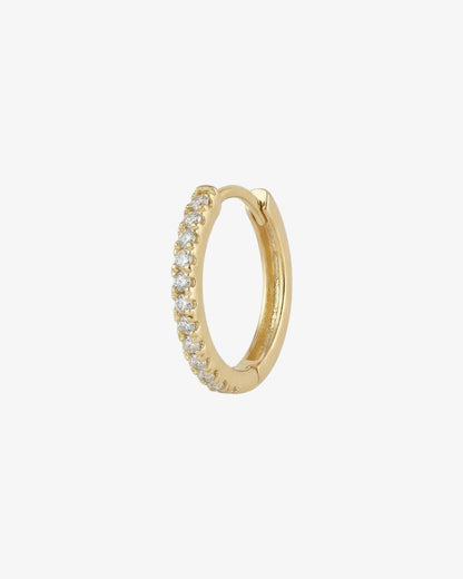 Small Pavé Gold Hoop Earrings Set