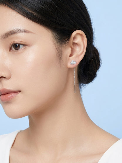 Lotus Drop Earrings