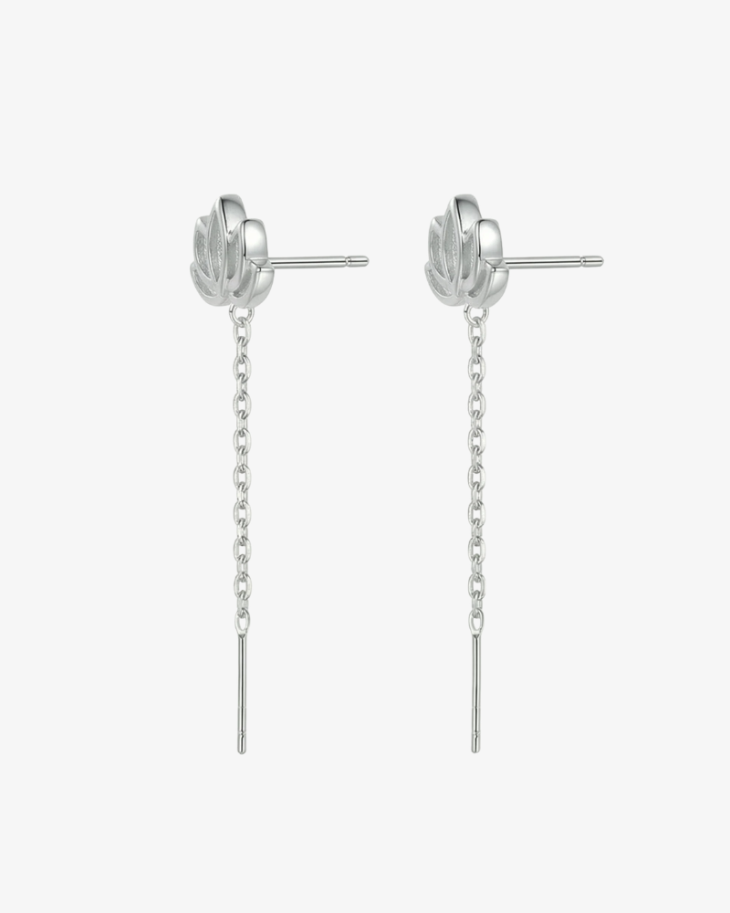 Lotus Drop Earrings