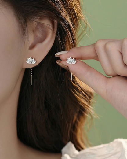 Lotus Drop Earrings