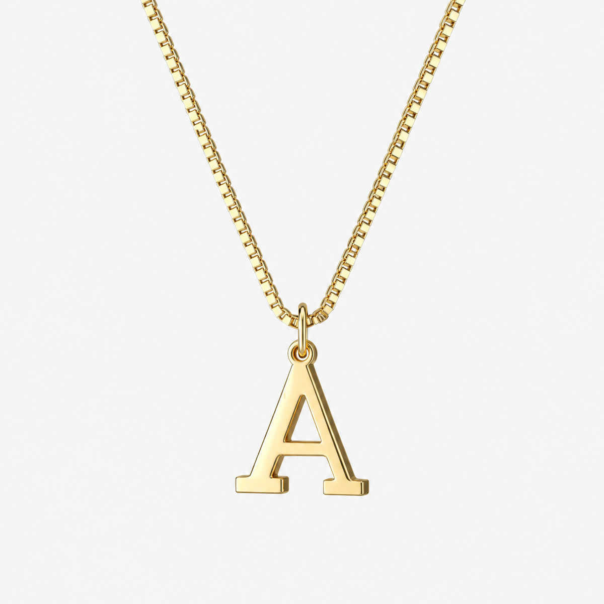 Initial Gold Pendant Necklace
