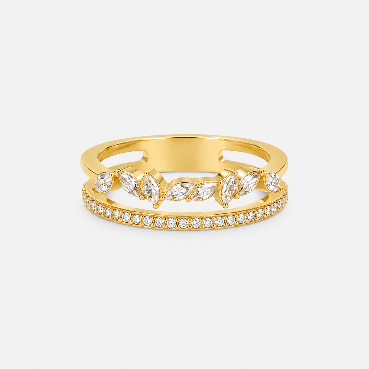 Ophelia Gold Crystal Ring