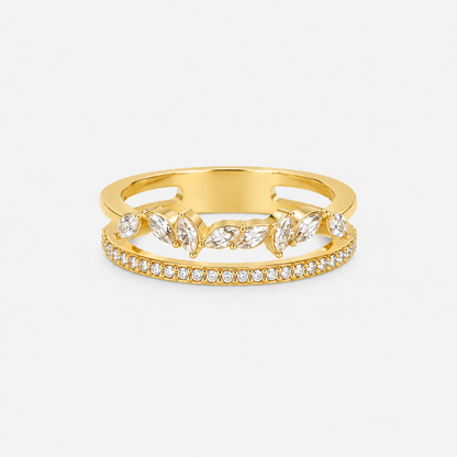 Ophelia Gold Crystal Ring