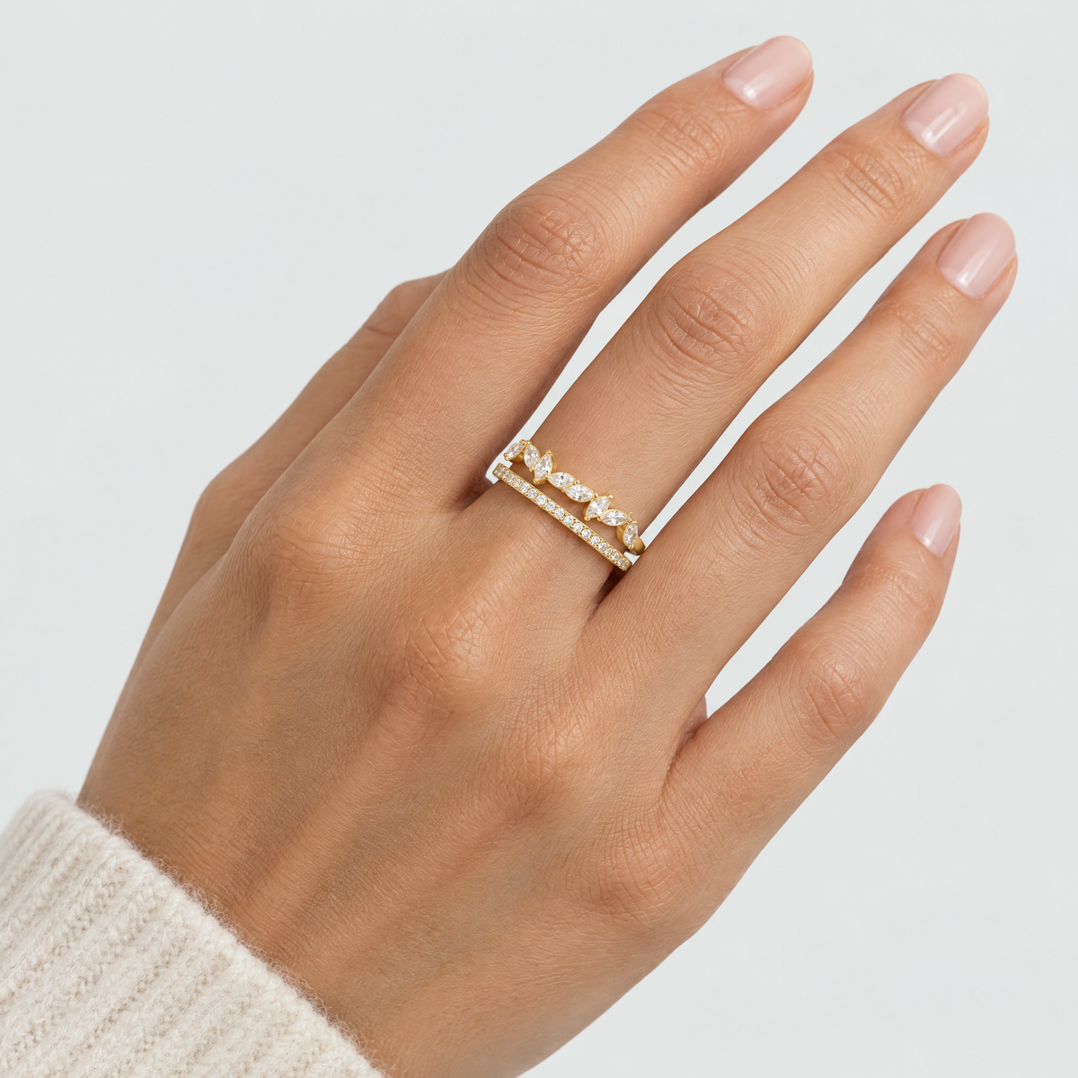 Ophelia Gold Crystal Ring