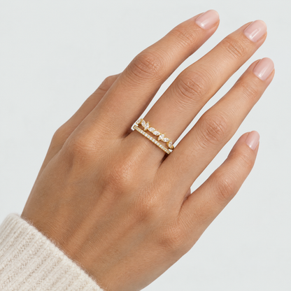 Ophelia Gold Crystal Ring