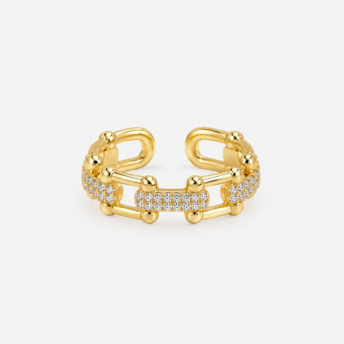 Azura Linked Crystal Ring