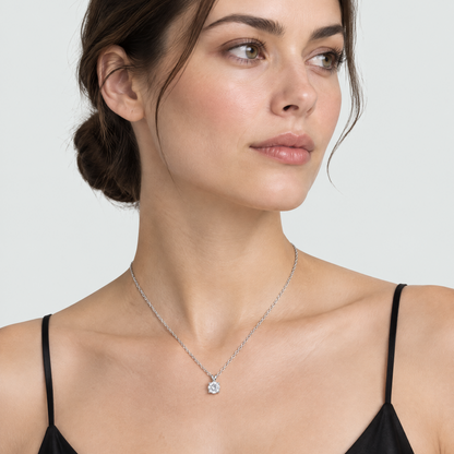 Selene Moissanite Pendant Necklace