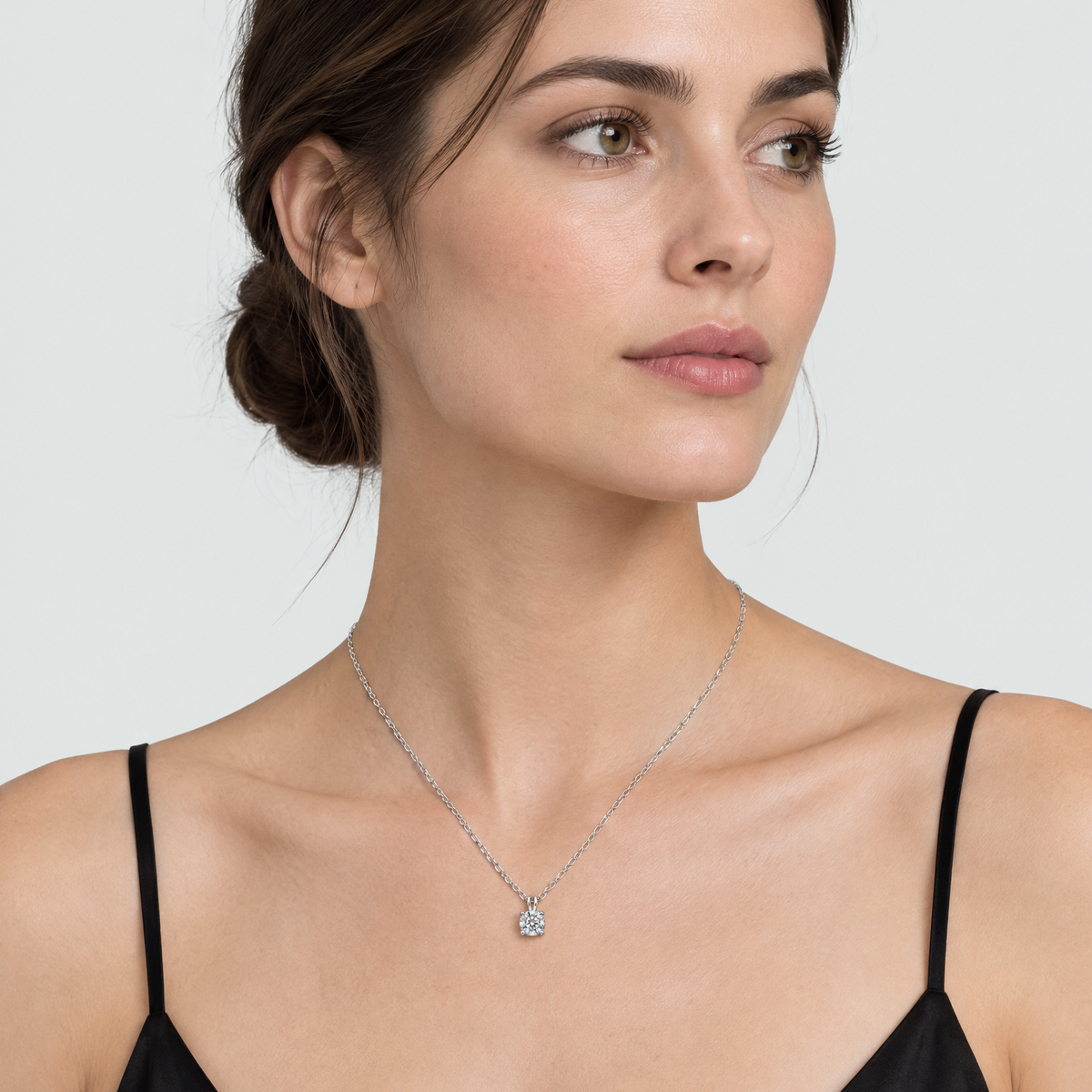 Selene Moissanite Pendant Necklace