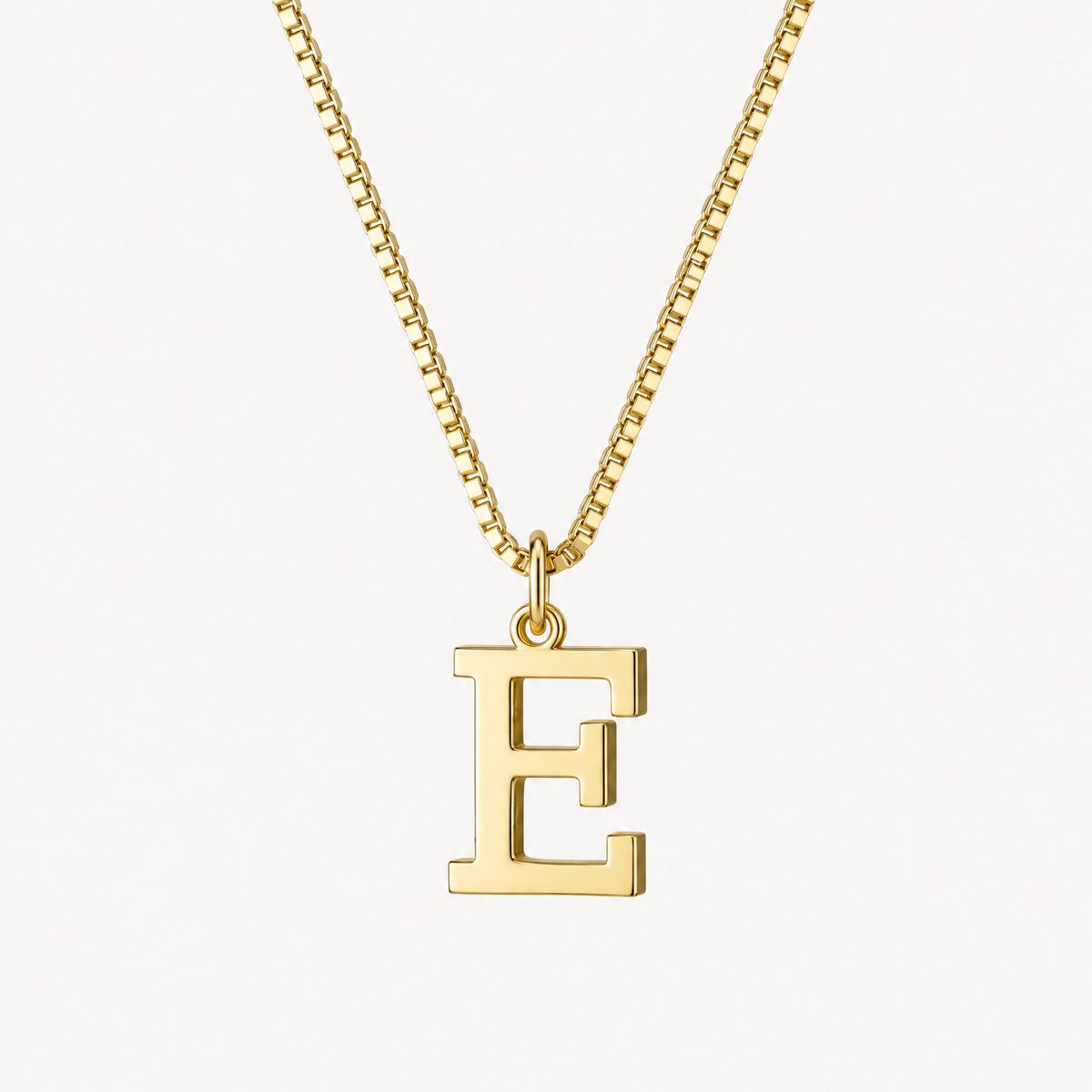 Initial Gold Pendant Necklace