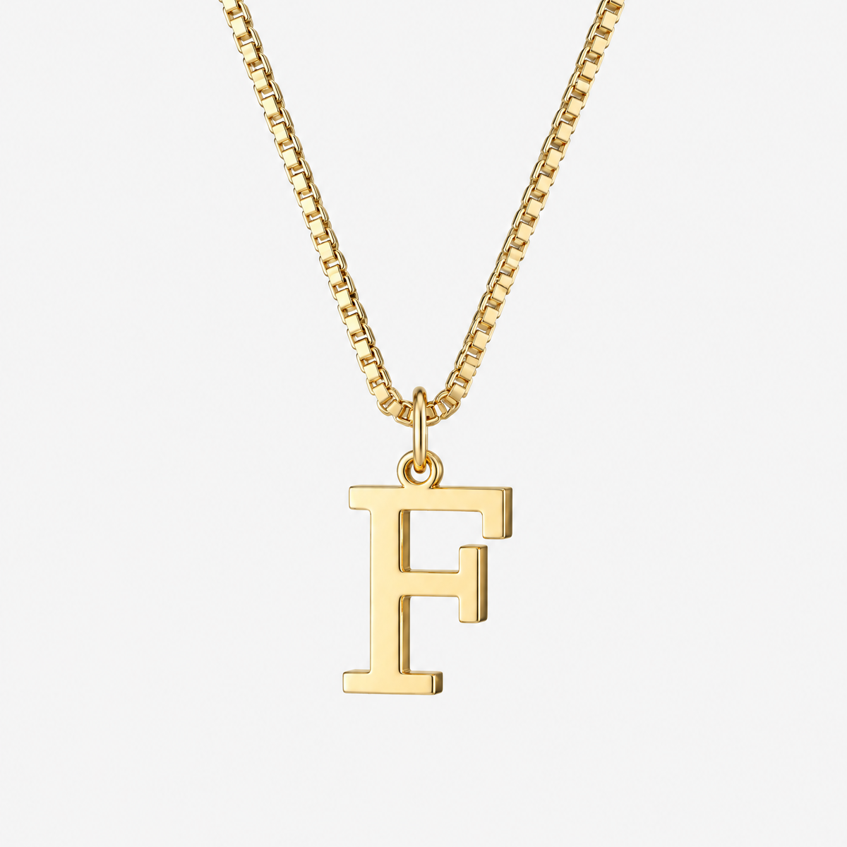 Initial Gold Pendant Necklace