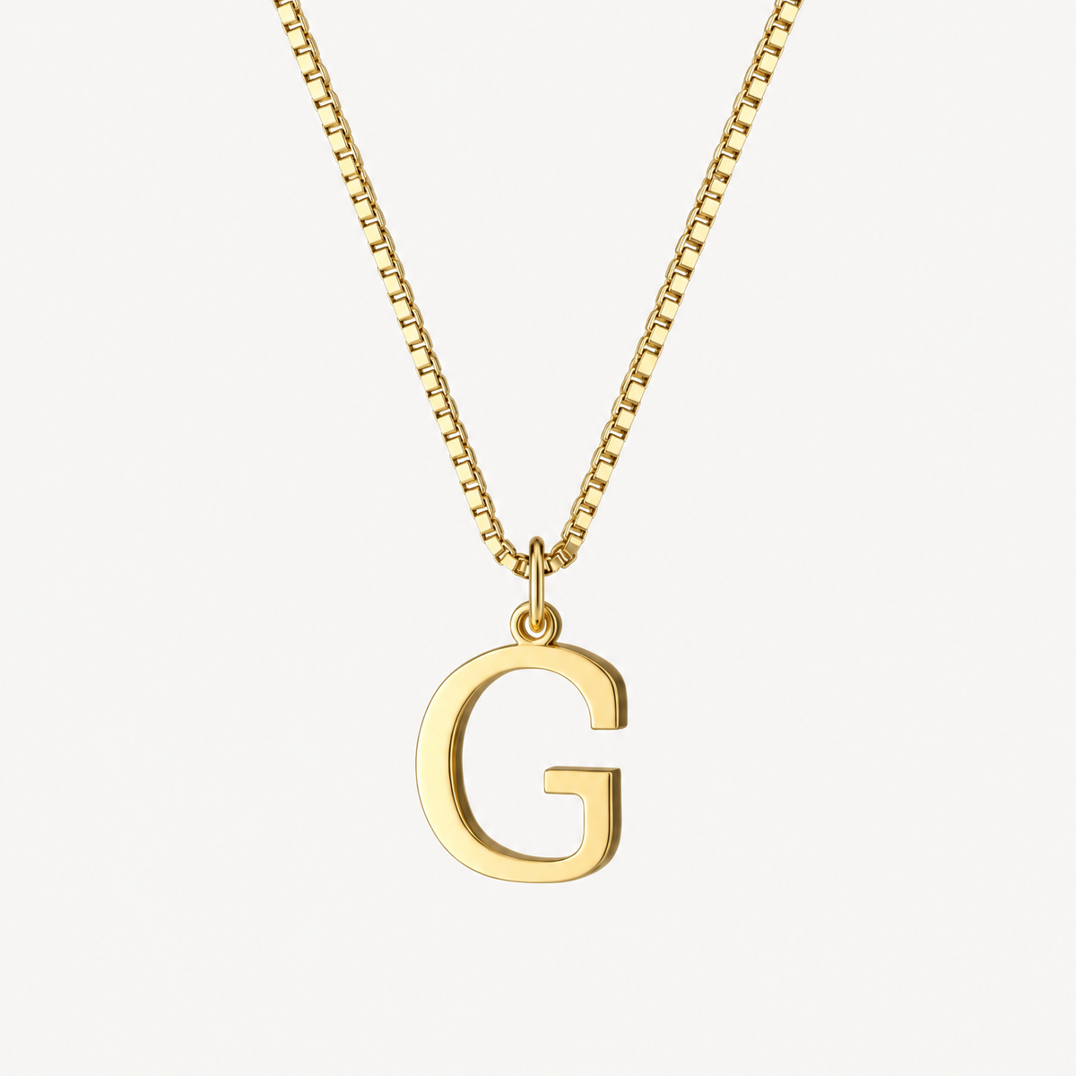 Initial Gold Pendant Necklace