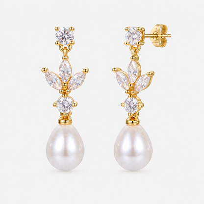Blair Gold Pearl Drop Earrings