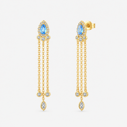 Colette Gold Heart Drop Earrings