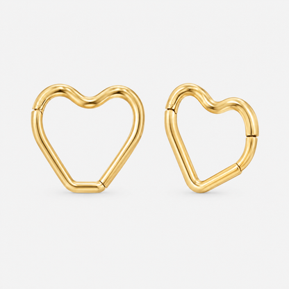 Blair Gold Heart Hoop Earrings