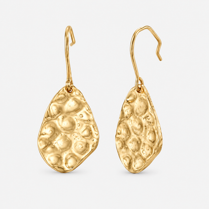 Juliette Textured Gold Drop Earrings