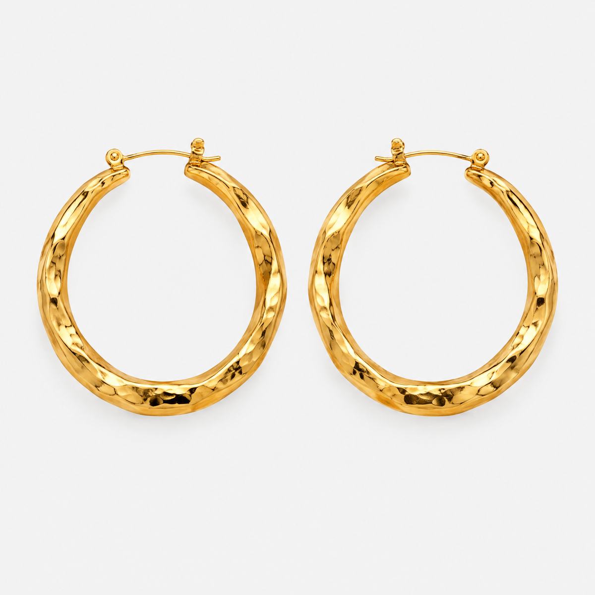 Aurelie Polished Gold Hoop Earrings