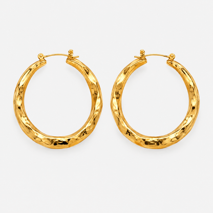 Aurelie Polished Gold Hoop Earrings
