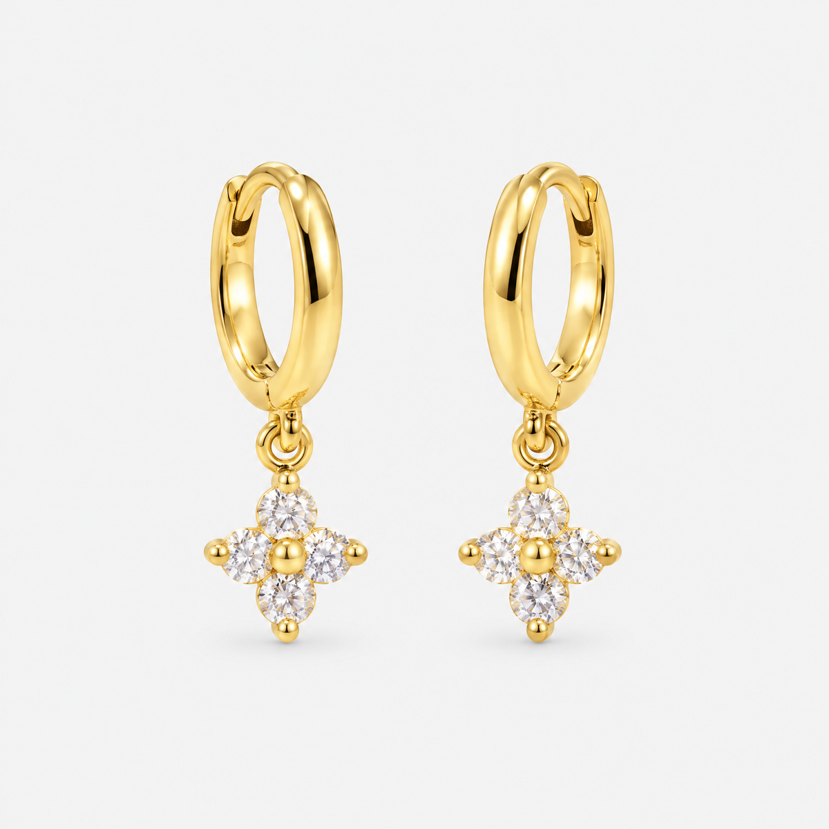 Elodie Clover Charm Earrings