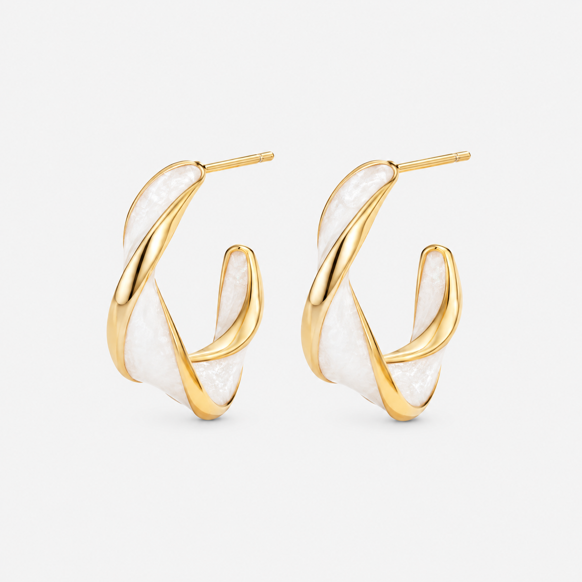 Paloma Gold Pearl Hoop Earrings