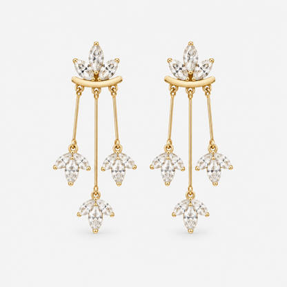 Maelle Gold Crystal Drop Earrings