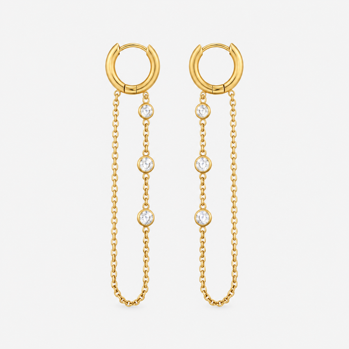 Camille Gold Gem Drop Earrings