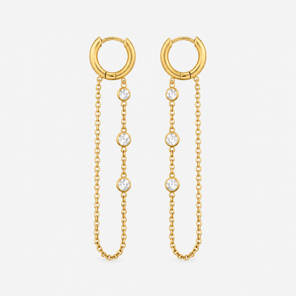 Camille Gold Gem Drop Earrings
