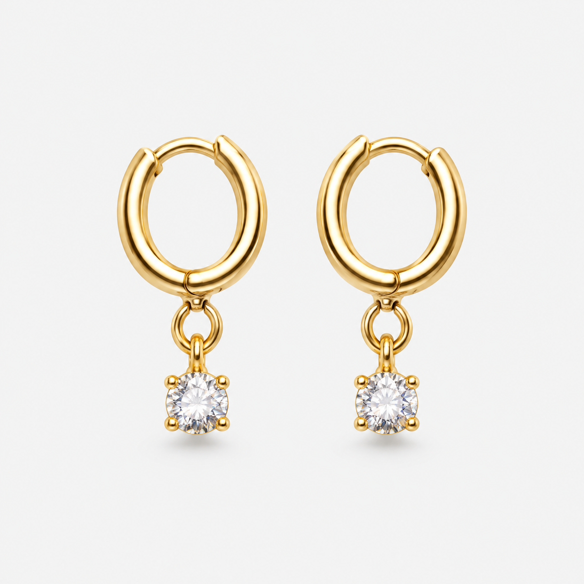 Zoe Gold Crystal Drop Earrings