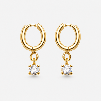 Zoe Gold Crystal Drop Earrings