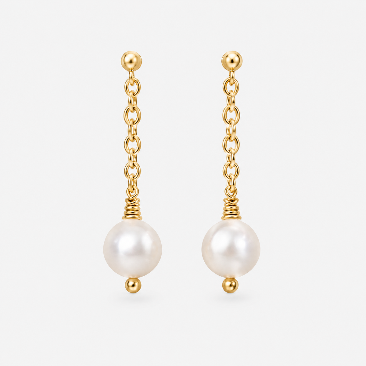 Maeve Gold Pearl Drop Earrings