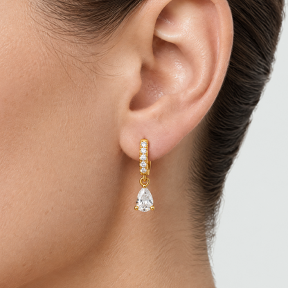Juliette Gold Crystal Hoop Earrings