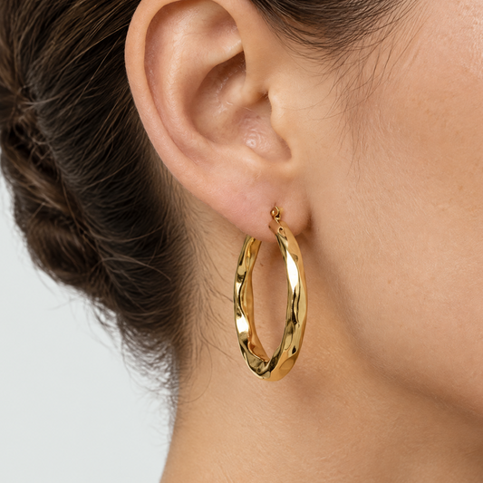 Aurelie Polished Gold Hoop Earrings