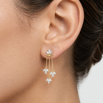 Maelle Gold Crystal Drop Earrings