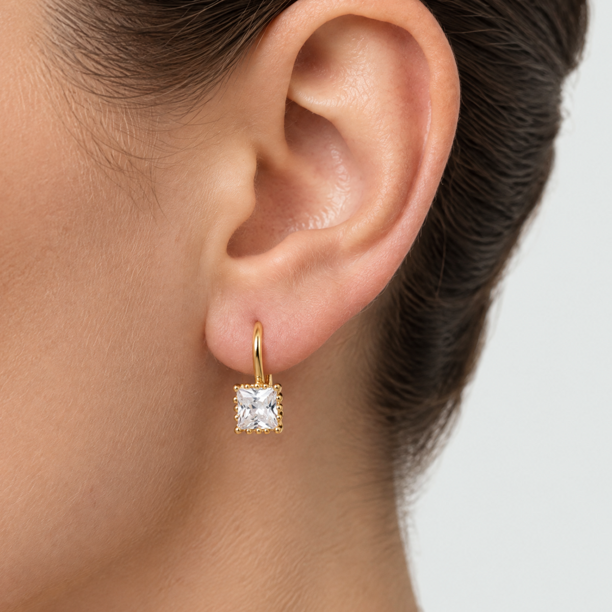 Elise Gold Crystal Earrings