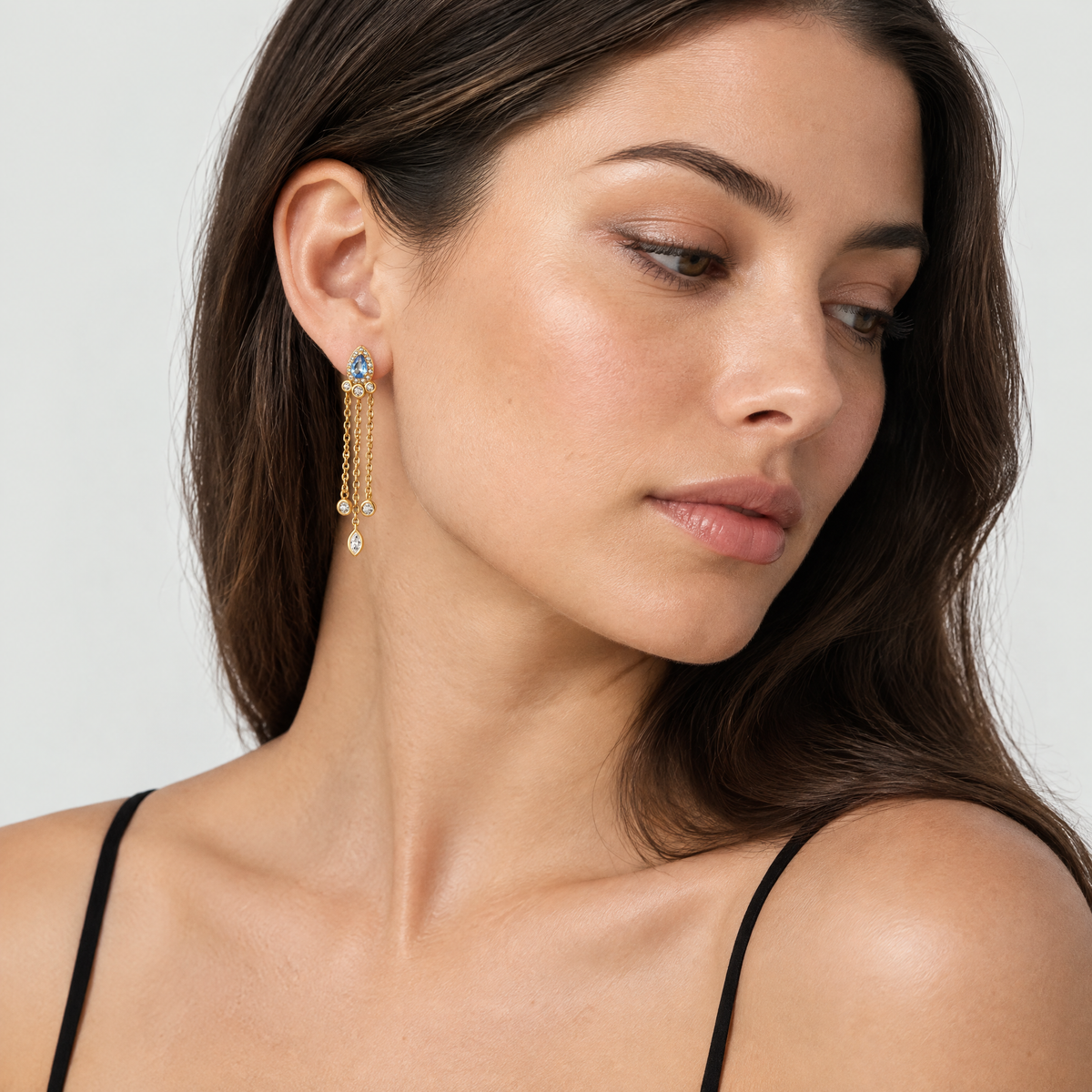 Colette Gold Heart Drop Earrings
