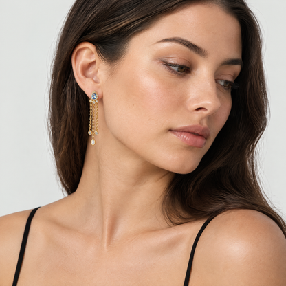 Colette Gold Heart Drop Earrings