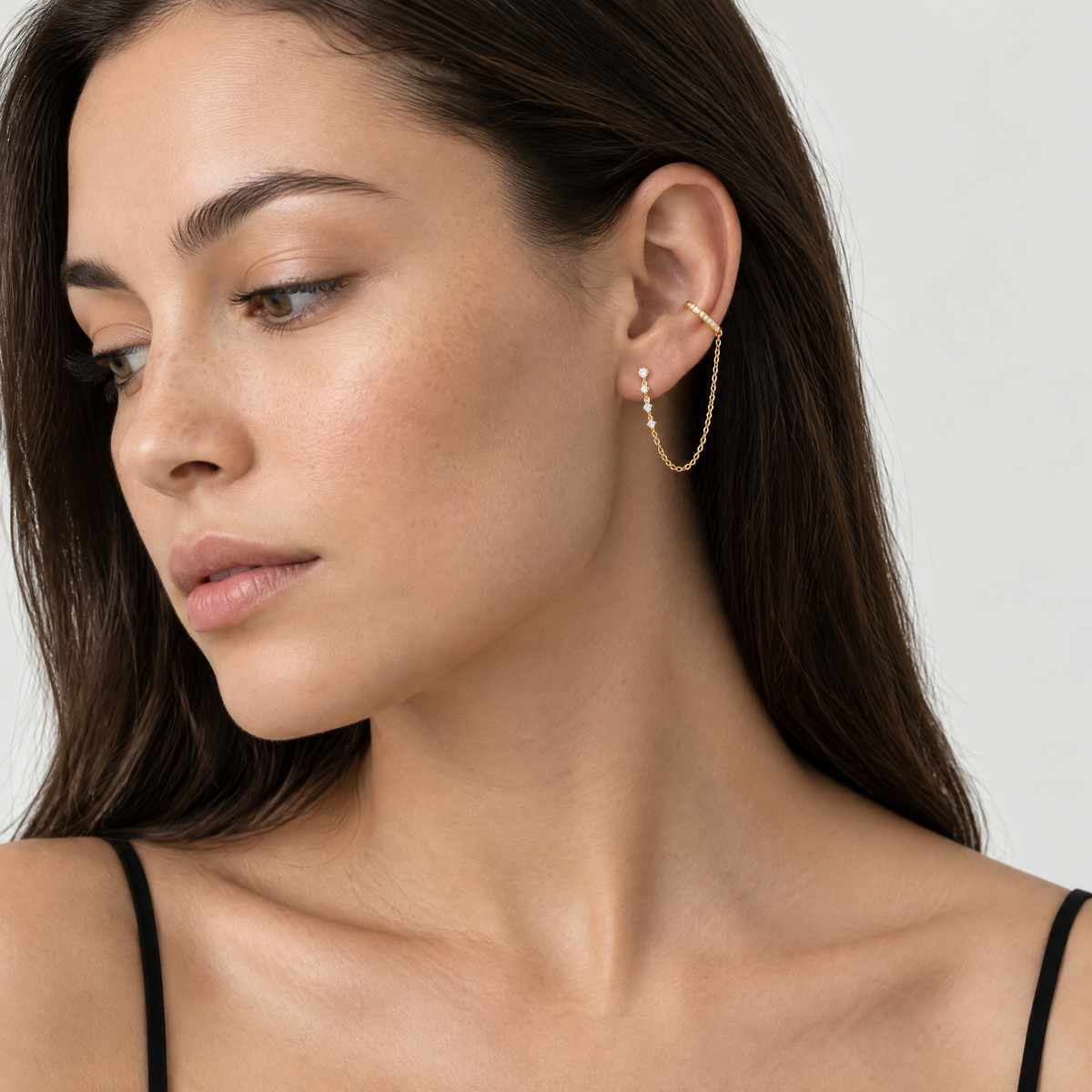 Liora Chain Cuff Earrings