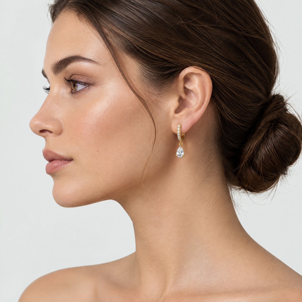 Juliette Gold Crystal Hoop Earrings