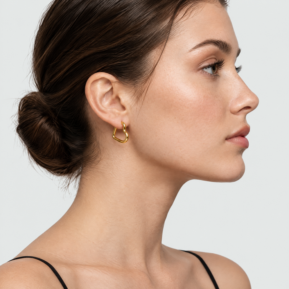 Blair Gold Heart Hoop Earrings