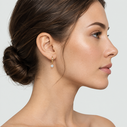 Zoe Gold Crystal Drop Earrings