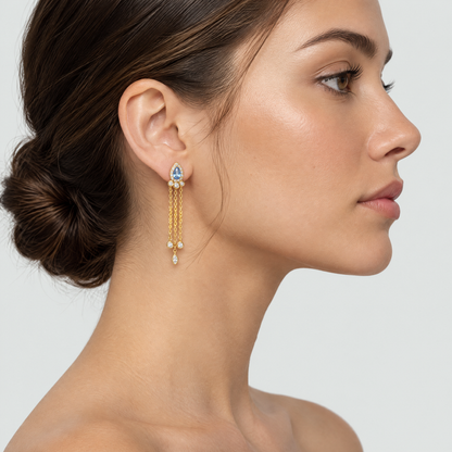 Colette Gold Heart Drop Earrings