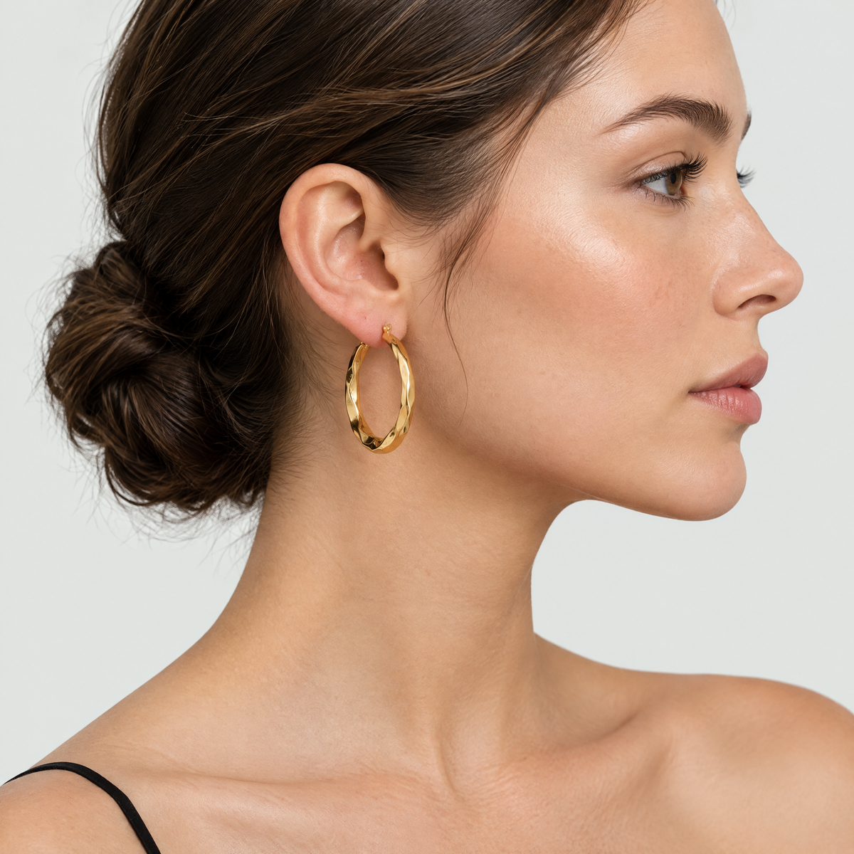 Aurelie Polished Gold Hoop Earrings