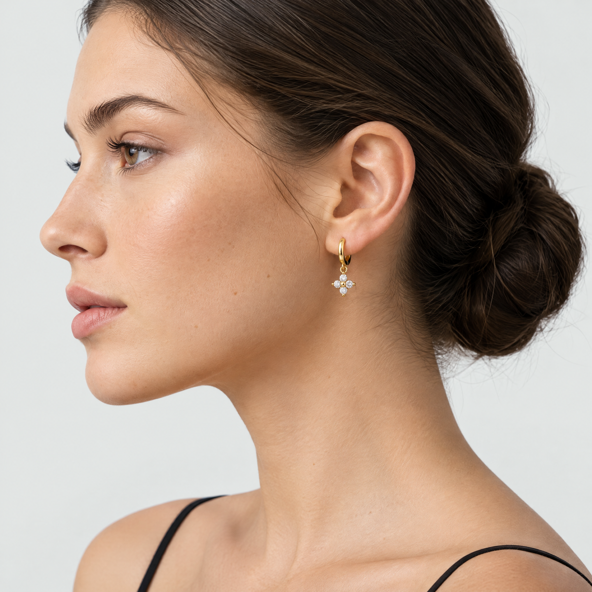 Elodie Clover Charm Earrings