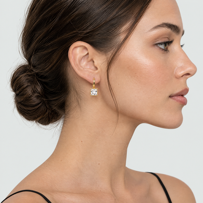 Elise Gold Crystal Earrings