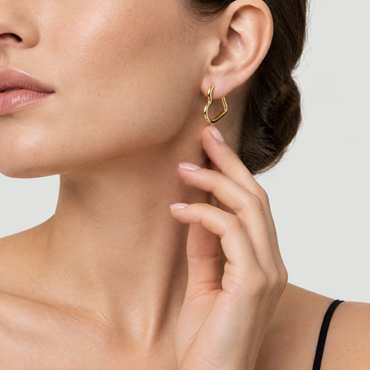 Blair Gold Heart Hoop Earrings