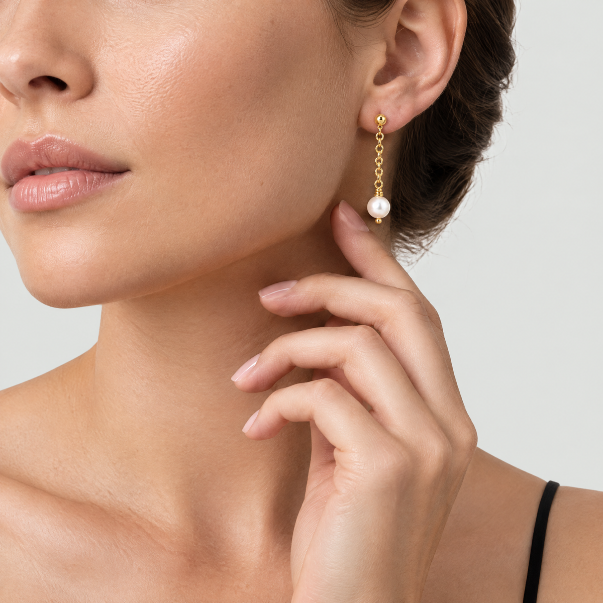 Maeve Gold Pearl Drop Earrings